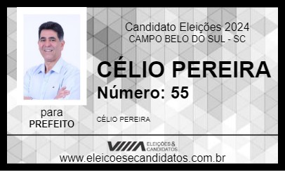 Candidato CÉLIO PEREIRA 2024 - CAMPO BELO DO SUL - Eleições