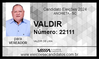 Candidato VALDIR 2024 - ANCHIETA - Eleições