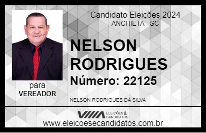 Candidato NELSON RODRIGUES 2024 - ANCHIETA - Eleições