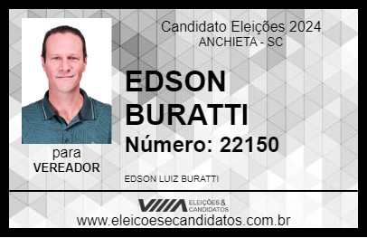 Candidato EDSON BURATTI 2024 - ANCHIETA - Eleições