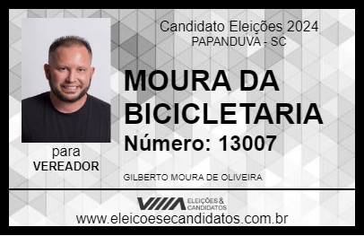 Candidato MOURA DA BICICLETARIA 2024 - PAPANDUVA - Eleições