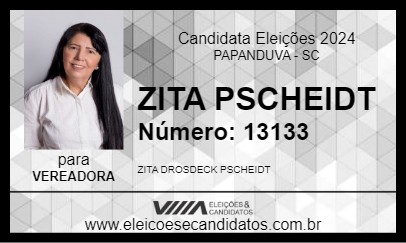 Candidato ZITA PSCHEIDT 2024 - PAPANDUVA - Eleições