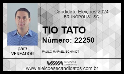 Candidato TIO TATO 2024 - BRUNÓPOLIS - Eleições