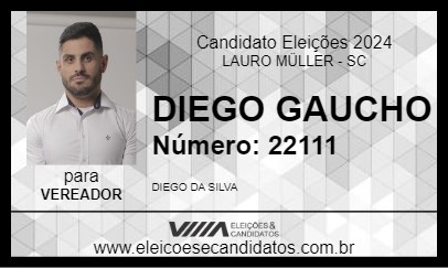 Candidato DIEGO GAUCHO 2024 - LAURO MÜLLER - Eleições