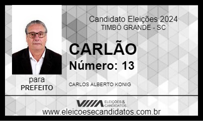 Candidato CARLÃO 2024 - TIMBÓ GRANDE - Eleições