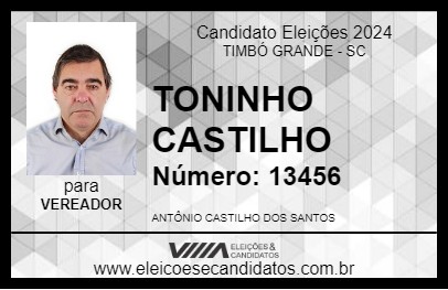 Candidato TONINHO CASTILHO 2024 - TIMBÓ GRANDE - Eleições