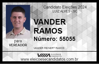 Candidato VANDER RAMOS 2024 - LUIZ ALVES - Eleições