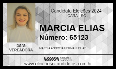 Candidato MARCIA ELIAS 2024 - IÇARA - Eleições