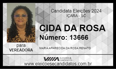 Candidato CIDA DA ROSA 2024 - IÇARA - Eleições