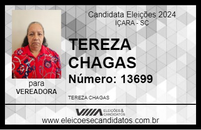 Candidato TEREZA CHAGAS 2024 - IÇARA - Eleições