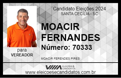 Candidato MOACIR FERNANDES 2024 - SANTA CECÍLIA - Eleições