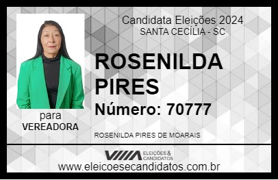 Candidato ROSENILDA PIRES 2024 - SANTA CECÍLIA - Eleições