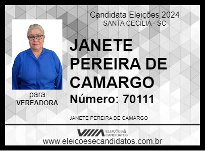 Candidato JANETI 2024 - SANTA CECÍLIA - Eleições