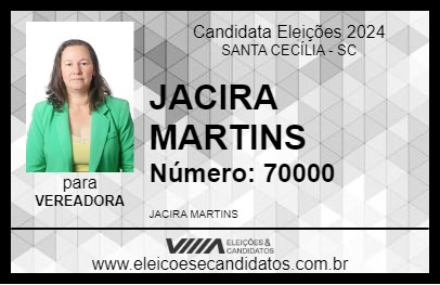 Candidato JACIRA MARTINS  2024 - SANTA CECÍLIA - Eleições