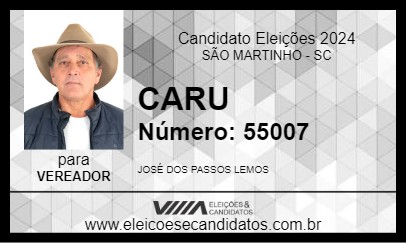 Candidato CARU 2024 - SÃO MARTINHO - Eleições