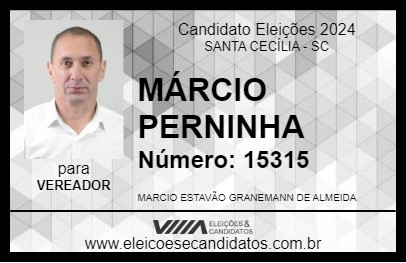 Candidato MÁRCIO PERNINHA 2024 - SANTA CECÍLIA - Eleições