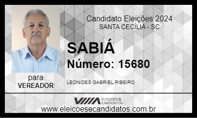 Candidato SABIÁ 2024 - SANTA CECÍLIA - Eleições