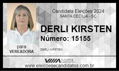 Candidato DERLI KIRSTEIN 2024 - SANTA CECÍLIA - Eleições