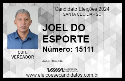 Candidato JOEL DO ESPORTE 2024 - SANTA CECÍLIA - Eleições