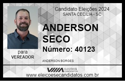 Candidato ANDERSON SECO 2024 - SANTA CECÍLIA - Eleições