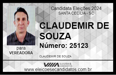 Candidato CLAUDIO 2024 - SANTA CECÍLIA - Eleições