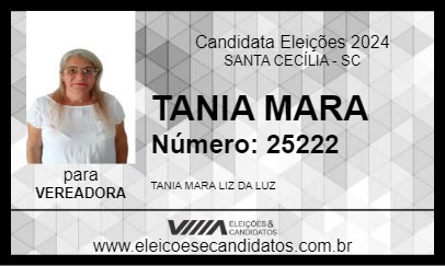 Candidato TANIA MARA 2024 - SANTA CECÍLIA - Eleições