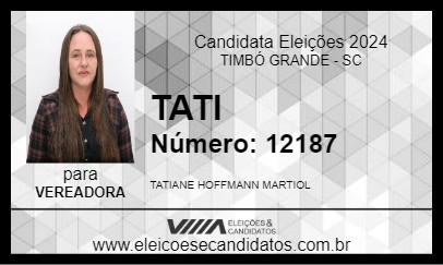 Candidato TATI 2024 - TIMBÓ GRANDE - Eleições