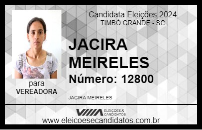 Candidato JACIRA MEIRELES 2024 - TIMBÓ GRANDE - Eleições