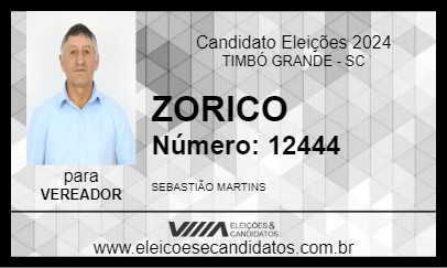 Candidato ZORICO 2024 - TIMBÓ GRANDE - Eleições