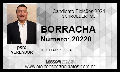 Candidato BORRACHA 2024 - SCHROEDER - Eleições