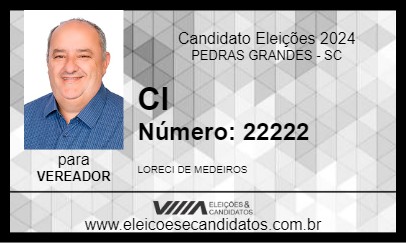 Candidato CI 2024 - PEDRAS GRANDES - Eleições