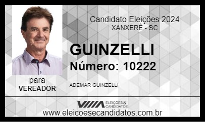 Candidato GUINZELLI 2024 - XANXERÊ - Eleições