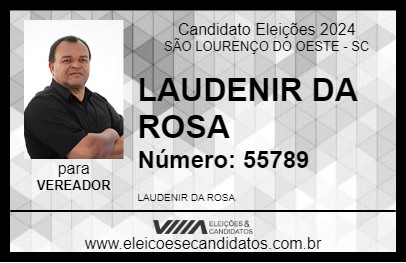 Candidato LAUDENIR DA ROSA 2024 - SÃO LOURENÇO DO OESTE - Eleições