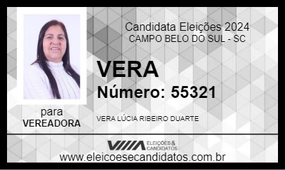 Candidato VERA 2024 - CAMPO BELO DO SUL - Eleições