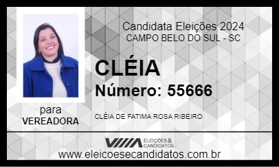 Candidato CLÉIA 2024 - CAMPO BELO DO SUL - Eleições