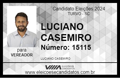 Candidato LUCIANO CASEMIRO 2024 - TURVO - Eleições