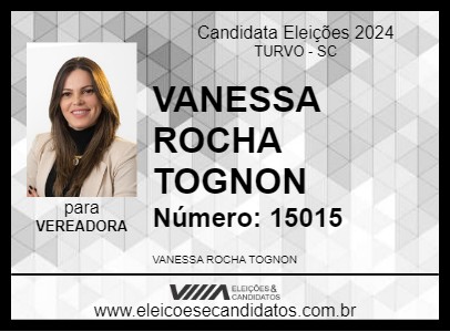 Candidato VANESSA ROCHA TOGNON 2024 - TURVO - Eleições