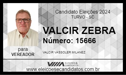 Candidato VALCIR ZEBRA 2024 - TURVO - Eleições