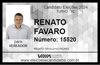 Candidato RENATO FAVARO 2024 - TURVO - Eleições