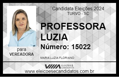 Candidato PROFESSORA LUZIA 2024 - TURVO - Eleições