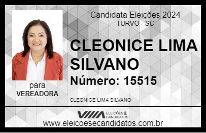 Candidato CLEONICE LIMA SILVANO 2024 - TURVO - Eleições