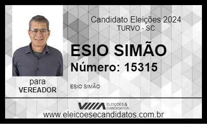 Candidato ESIO SIMÃO 2024 - TURVO - Eleições