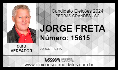 Candidato JORGE FRETA 2024 - PEDRAS GRANDES - Eleições