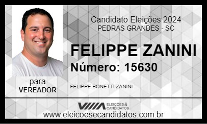 Candidato FELIPPE ZANINI 2024 - PEDRAS GRANDES - Eleições