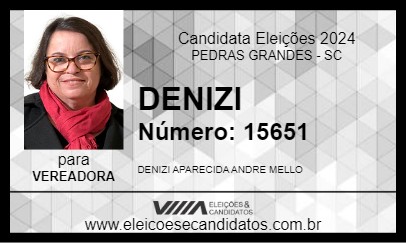 Candidato DENIZI 2024 - PEDRAS GRANDES - Eleições