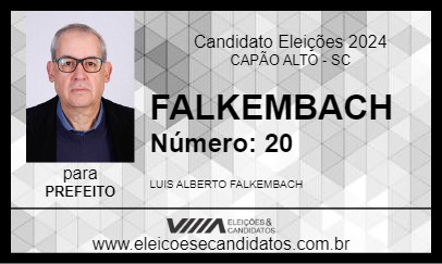 Candidato FALKEMBACH 2024 - CAPÃO ALTO - Eleições