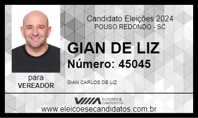 Candidato GIAN DE LIZ 2024 - POUSO REDONDO - Eleições