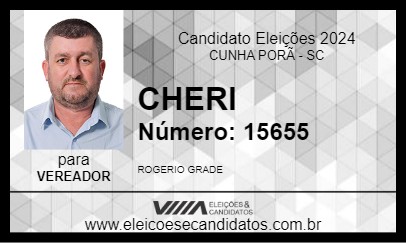 Candidato CHERI 2024 - CUNHA PORÃ - Eleições