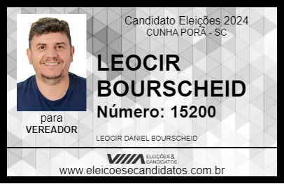 Candidato LEOCIR BOURSCHEID 2024 - CUNHA PORÃ - Eleições