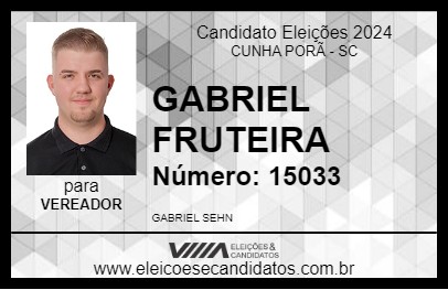 Candidato GABRIEL FRUTEIRA 2024 - CUNHA PORÃ - Eleições